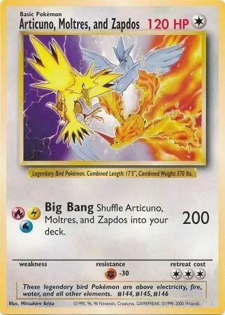 Articuno, Moltres, and Zapdos